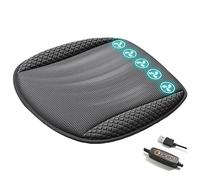 DHsdlpLU Coprisedile Auto ventilato Estivo con 8 ventilatori Regolabili in intensità di Temperatura, Sedile Anteriore per Auto, Camion, SUV, Universale,White