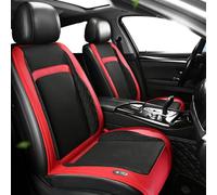 DHsdlpLU Coprisedili per Auto 3 in 1 con Ventilazione e Raffreddamento Estivo, universali, Adatti per la Maggior Parte di Auto, SUV, berline, Pick-up, Veicoli,Red-24V