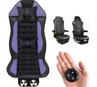 DHsdlpLU Cuscino per Sedile rinfrescante 3 in 1 Estivo per Camion da 24 V, Modello apribile, Ventilazione, Riscaldamento, Vita, Collo, Doppio Massaggio per Sedile,Ventilation-Grey