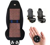 DHsdlpLU Cuscino per Sedile rinfrescante 3 in 1 Estivo per Camion da 24 V, Modello di Apertura con Interruttore Ventilazione, Riscaldamento, Massaggio alla Vita,Bamboo-Board-Ventilation+Massage