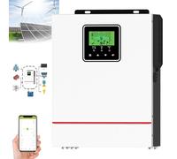 DHsdlpLU Inverter Ibrido Solare da 1000 W E 1500 W, Inverter A Onda Sinusoidale Pura Fuori Rete da 12 V/24 V A 230 V Ca, con Caricabatterie Solare Mppt da 40A,24V-1500W