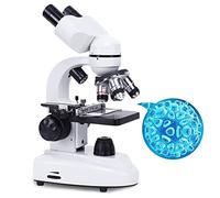 DHsdlpLU Microscopio Binoculare HD, Microscopio Biologico Professionale, con 30 Campioni/Supporto per Cellulare, per Esperimento Educativo/Scientifico Scolastico,6000X
