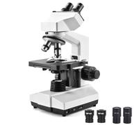 DHsdlpLU Microscopio Professionale da Laboratorio Composto binoculare per Adulti, 40-1600X, Testa Siedentopf, oculari a Campo Ampio 10X e 16X, tavolino Meccanico