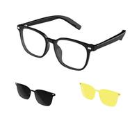 DHsdlpLU Occhiali Bluetooth Intelligenti con intelligenza Artificiale (IA) - Cuffie Bluetooth Integrate con Filtro Luce Blu e Protezione UV, Impermeabili IP54,Multiple-Lenses