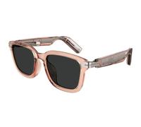 DHsdlpLU Occhiali da Sole Bluetooth Intelligenti alla Moda per Guida all'aperto da Uomo retrò, Chiamata e ascolto di Musica, Protezione UV, 6 Ore di Durata,Brown