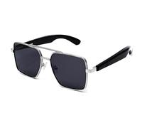 DHsdlpLU Occhiali da Sole Intelligenti Bluetooth per Uomo e Donna, traduzione in Tempo Reale, Cambio Automatico, Occhiali da Sole Intelligenti per Ciclismo, Guida,Black