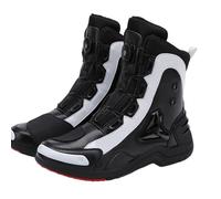 DHsdlpLU Stivali da Motociclista Corti Estivi Ventilati con Protezione per La Caviglia Scarpe da Guida da Strada Rinforzate Sneakers Urbane Impermeabili,Black-45