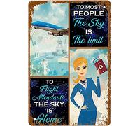 DHsigns Targa in metallo vintage, 20,3 x 30,5 cm, per la maggior parte delle persone, The Sky is The Limit Passport, per cucina, bar, pub, garage, birra, portico, ristorante, placca da parete