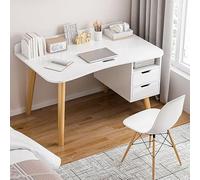 DHSKFUA Computer DeskComputer Home Office Desk con cassetti, tavolo in legno multiuso per computer Studio Tavolo di scrittura di scrittura moderna Assemblaggio zero Simple senza sedia (47,5 "L x