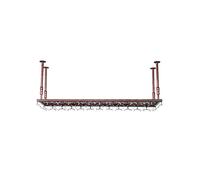 DHSKFUA Portabottiglie a testa in giù per il vino in vetro di vetro decorazione del soffitto piastrelle per vino porta barre per vino montato a parete supporto stampo appeso per la cucina nera/bronzo