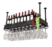 DHSKFUA Portabottiglie, bar, ristorante, porta in vetro di vino, metallo rosso per casa, supporto per bottiglia a portata di vetro sospeso a parete a parete, 120 cm, 120 cm progress