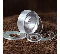 DHSWZ Ctongrun-Rondelle di Tenuta M2 M2.5 M3 M4 M5 M6 M8 M10 M12 Morbido Duro PVC Rondella Trasparente di plastica Sottile, Resistente all'Usura (Color : Hard, Inner Diameter : M8x16x1mm (50pcs))