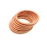 DHSWZ Ctongrun-Rondelle di Tenuta M26 Guarnizione TERIE Diametro Interno 26 mm Anello di Tenuta Sottile Foglio t3 rondella di Rame Rosso, Resistente all'Usura