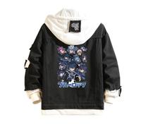 DHUAOPCK Blue Lo-CK Felpe con Cappuccio, Pullover Moda Invernale, Uomo Giacca di Jeans Vintage Classica Giubbotto, Leggera(Black,M)