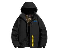 DHUAOPCK Men's Puffer Jacket Hu.sa.be.rg, Comodo Trapuntato Cappotto Trekking Antivento, Adatto all'aperto, sport, viaggi, lavoro, light(Black,XL)