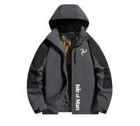 DHUAOPCK Piumino Uomo Leggero Is.le of M.a.n T.T, Quilted Transitional Puffer Light Packable Jacket, Caldo Invernale Giubbotto, light(Dark Grey,S)