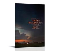 DHUQWEYWQEB Stampa artistica da parete su tela, stampa artistica da parete con scritta in inglese "Three Billboards Outside Ebbing Missouri", poster decorativo per la casa, soggiorno, camera da letto