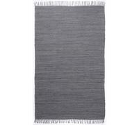 Dhurry - Tappeto in 100% cotone, lavabile, utilizzabile su entrambi i lati, 160 x 230 cm, colore: antracite, Happy Cotton