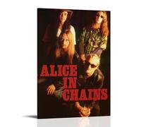DHWDPO Poster su tela, motivo: gruppo musicale rock Alice in Chains, decorazione artistica da parete per casa, soggiorno, camera da letto, 30 x 45 cm, con cornice