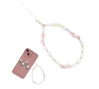DHWEKU 1 Pezzo Rosa Bohemian Anti-Lost Cell Phone Chain Cintura per Cellulare Retro Nuova Collana di Perle acriliche Collana di Perle Colorate Charm per Cellulare Catena per Gioielli da Donna