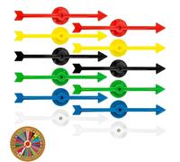 DHWEKU 12 Pezzi Freccia Spinner di Gioco, 10cm Plastica Arrow Spinner, Gioco da Tavolo Spinner, per Giochi e L’Insegnamento,6 Colori