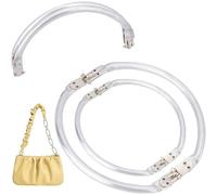 DHWEKU 2 PCS Borsa a Forma di U Manico Interno Bacio Chiusura a Chiusura Telaio Borsa in Alluminio Manico Borsa Cornice per Borsa Frizione Artigianato Progetti Fai da Te 19 x 9.5、23 x 11cm