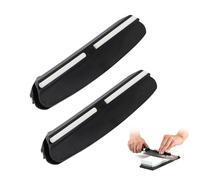 DHWEKU 2 pcs Guida Angolare per pietre affilatura coltelli Affilare Coltelli Aiuto per l'Affilatura Strumenti da Cucina per l'Affilatura su Pietre Abrasive, Adatto ai principianti, Nero, 10cm