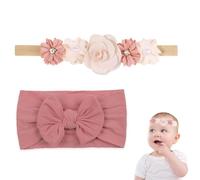 DHWEKU 2 Pezzi Fascia Elastica, Accessori Neonata, Fascette Per Capelli Per Fiocchi Per Floreale, Regalo Per Bambini Per Foto