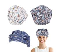 DHWEKU 3 Pcs cuffie capelli cuffia chirurgica capelli corti cappelli cucina Cappelli da Lavoro con Bottoni,Regolabili con Fascia a Coda di Cavallo,Coprire Capelli,Cuffie per Doccia,Cappelli Chirurgici