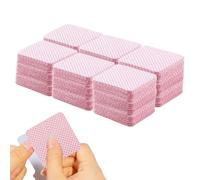 DHWEKU 300 Pezzi Tampone Salviette in Cotone per Unghie, Pad Senza Pelucchi per Unghie, tampone in cellulosa, Unghie Rimozione Pulizia Pads per Rimuovere Smalto e Gel (Rosa)