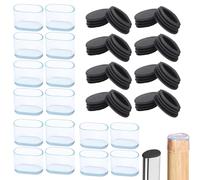DHWEKU 32 Pezzi Tappi Ovali per Sedie,tappi per sedie gommino per sedie,Cuscinetti Piedi Ovali,Gamba Tappi Sedia Piedi Pastiglie, 15mm x 30mm Cuscinetti per Terminali per Inserti per Tubi,Mobili