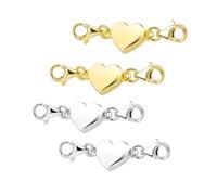 DHWEKU 4 Pezzi Chiusure per Braccialetti, Aragosta Artiglio Fermagli, catenacci per Aragosta, Chiusura di Base a moschettone Doppia, Placcato Oro per bracciali da gioielliere,Chiusure Braccialetti