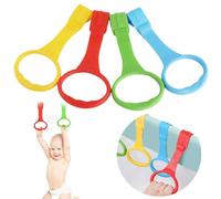 DHWEKU Anelli Box Bambini, 4 Pezzi Anelli per Culla Anelli Lettino Aiuta i Bambini Maniglie Box Bambini Aiuta il Bambino Ganci Box Bambini a Imparare a Stare in Piedi per Box Bambini Accessori