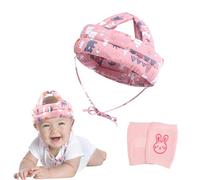 DHWEKU Bambino Cappello di Sicurezza,Casco Neonato,Casco Neonato Prevenzione Delle Cadute, Protezione Della Testa del Neonato,Neonati Casco Protettivo Regolabile,Baby Head Protection,foresta rosa