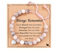 DHWEKU bracciale pandora bambina Bracciale Rosa Bracciale di Perline bracciale bambina, Braccialetto per Bambina,gioielli bambina Gioielli Regalo di Compleanno per Ragazze