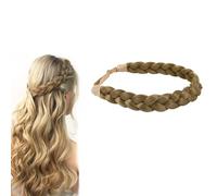 DHWEKU cerchietto capelli donna treccia finta capelli la treccia cerchietti per capell i donna Cerchietto a Treccia per Capelli don na Fascia per Cape lli Intrecciata Cerchietto Trec cia con Finti
