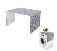 DHWEKU Copri Lavatrice per Interno, 130 * 55cm Multiuso Copertura Antipolvere Lavatrice,Grigio Copertura Superiore Lavatrice, Coperchio Antipolvere per Frigorifero in Pratica