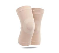 DHWEKU ginocchiera per artrosi ginocchio,ginocchiere powerlifting,fascia elastica ginocchio,ginocchiera sportiva,1 paio per alleviare il dolore durante l'attività fisica e dopo l'infortunio (beige,L)