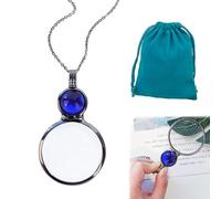 DHWEKU Lente D'ingrandimento Collana,1 Pezzi Ingrandimento,10X Lenti d'Ingrandimento Monocolo con Catena Pendente in Lega per Libri Lettura di Giornali Accessori Cosplay