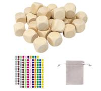 DHWEKU Mini Cubi di Legno 30 Pezzi Cubi di Legno Liscio 2x2 Cm Cubi Quadrati Naturali Blocchi Quadrati di Pino Grezzo, Cubo di Legno Fai da Te per Francobolli, Numeri, Artigianato, Alfabeto, Puzzle