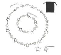 DHWEKU Orecchini a forma di stella,regolabile,estetica,grunge punk,gotico,idea regalo per BBF,compleanno,feste, gioielli,ragazzi,Per Le Donne E Le Ragazze