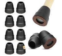DHWGang 16 mm - 25 mm Tappi per Gamba Della Sedia, Antiscivolo, Antirumore, Accessori per la Protezione dei Mobili, Silicone Nero con Feltro, Protezioni per Gambe di Sedie, Protezione del Pavimento