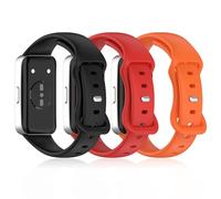 DHWGang 3-Pack Cinturino in Silicone Compatibile con Huawei Band 10/9/8, Morbido, Confortevole, Traspirante, Sportivo Cinturini in Silicone per Uomini e Donne