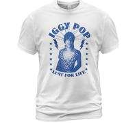 DHXKLCF Cotton T-Shirt Lust for Life Iggy Pop Album Tee The Idiot Every Loser LiveWhiteXXL
