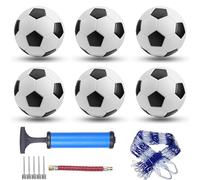 DHYLRICHER Confezione da 6 palloni da calcio classici, con pompa e borsa a rete, per allenamento da calcio per bambini e adulti, da competizione, per interni ed esterni (taglia 5)