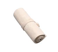 DHYUACN Borsa Organizer Per Matite Artistiche 12/24/36/48/72 fori Semplice tela bianca Roll Up Pen Tenda Custodia Borsa for matite Trucco Wrap Holder for scuola Materiale scolastico(12 holes)