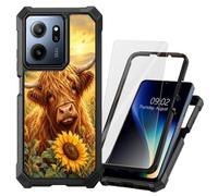 DHYYDSQZ per il consumatore cellulare IRIS Connect 2 /Speakeasy Smart Phone | Protezione dello schermo in vetro temperato resistente a doppio strato ibrido in PC rigido morbido TPU Bumper Cover antiurto