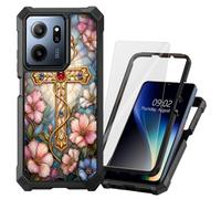 DHYYDSQZ per il consumatore cellulare IRIS Connect 2 /Speakeasy Smart Phone | Protezione dello schermo in vetro temperato resistente a doppio strato duro PC morbido TPU Bumper antiurto copertura
