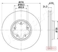 DI-0356C Disco freno FORD TRANSIT V-VII(PREZZO SINGOLO) Japanparts