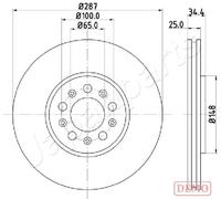 DI-0901C Disco freno VW BORA-AU.A1-A3(PREZ.SINGOLO) Japanparts